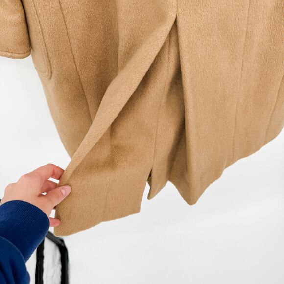 MaxMara Pea Coat Camel Tan Vintage Alpaca Teddy Bear Brown Mid Thigh Jacket M - Picture 8 of 14